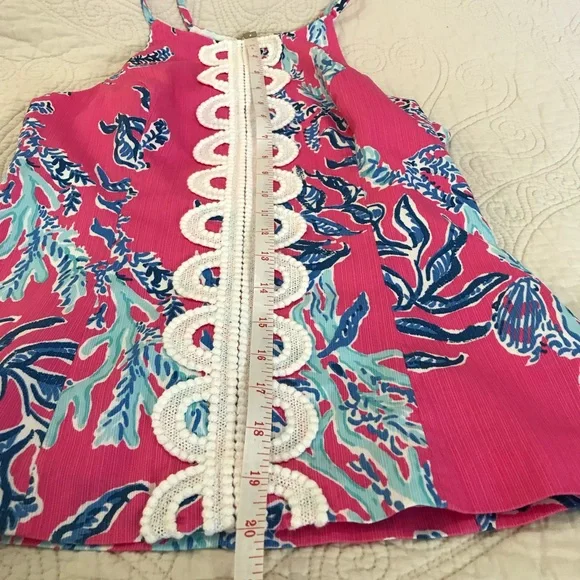Reposted New WOT Lilly Pulitzer Annabelle samba capri pink coral top - Picture 11 of 12